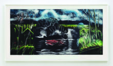 Michael Mazur At Wakeby, 1985 Monotype Image Dimensions: 42 1/4 x 77 3/4 inches (107.3 x 197.5 cm) Framed Dimensions: 45 x 80 1/2 inches (114.3 x 204.5 cm)