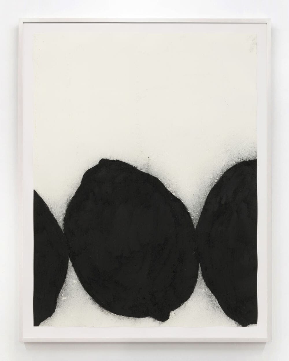 Donald Sultan Black Lemons, July 30, 1985, 1985 Charcoal on paper Paper Dimensions: 50 x 38 inches (127 x 96.5 cm) Framed Dimensions: 55 3/8 x 43 1/2 inches (140.7 x 110.5 cm)
