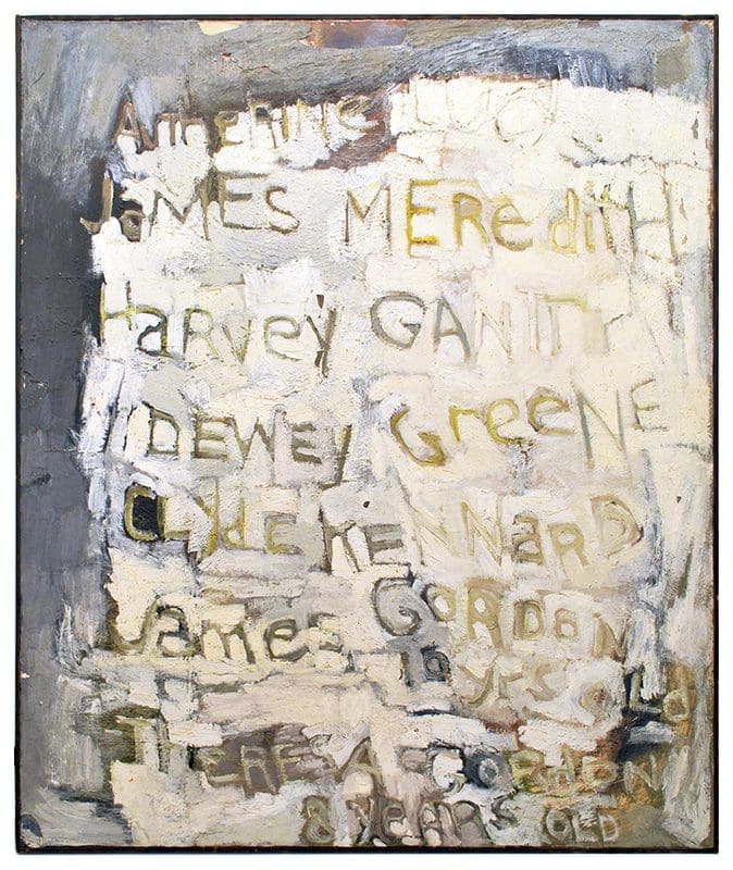 Honor Roll , 1963 Oil on canvas 108 cm x 91.4 cm (42 1/2 in. x 36 in.)