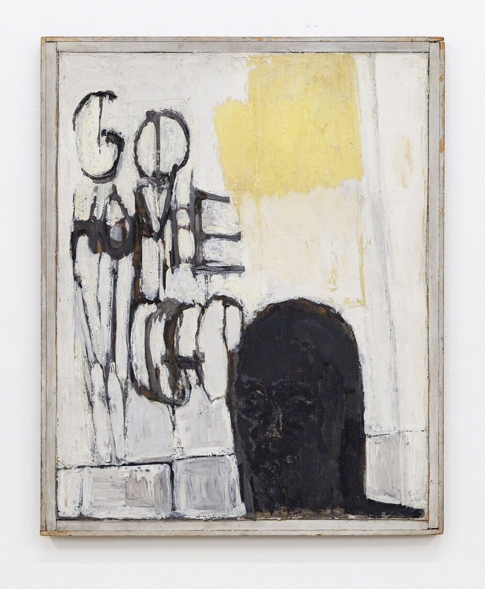 May Stevens Invisible Man, 1963 Oil and mixed media on board 22 1/2 x 17 1/2 inches