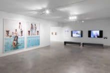 Installation view of 2021 solo exhibition, Martine Gutierrez: Radiant Cut, Blaffer Art Museum, TX