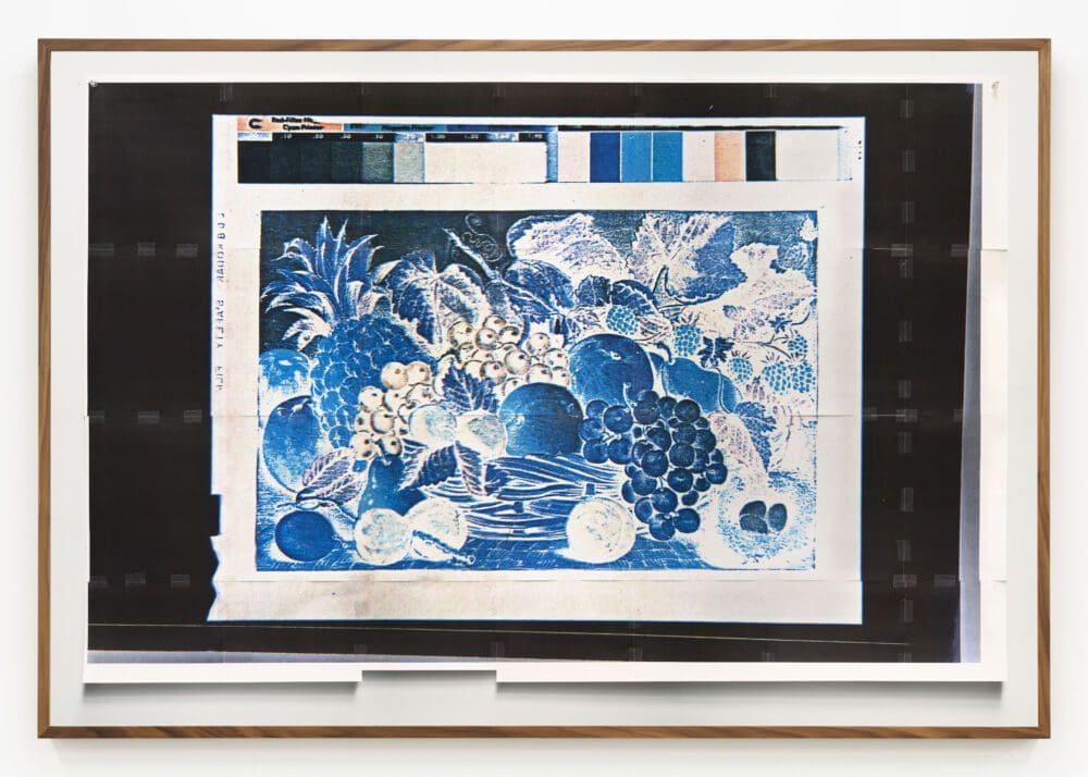 Stephanie Syjuco Fruits of Plenty: Inverted/Oriental (Warshaw Collection of Business Americana, circa 1900, National Museum of American History, Archives Center, NMAH.AC.0060.S01.01.Warshaw), 2021 Archival pigment inkjet 41 x 61 inches (104.1 x 154.9 cm) Edition of 5