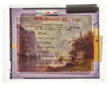 Stephanie Syjuco Master, Photographed (Albert Bierstadt, 'In the Mountains,' 1867, oil on canvas, acc. no.1923.253, collection of the Wadsworth Atheneum Museum of Art), 2022 Archival pigment print 39 x 50 inches (99.1 x 127 cm) Edition 1 of 3, plus 2AP