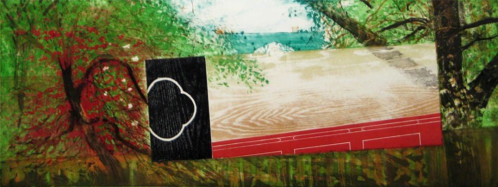 Two Ideas About a Garden, 1990 Etching, aquatint and woodcut with chine colle 26 3/4 x 61 3/4 inches (67.9 x 156.8 cm) Edition of 50