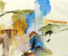Wakeby Day, 1986 Lithograph, wood relief, and monotype with chine-collé 30 x 60 3/4 inches (76.2 x 154.3 cm) Edition of 50