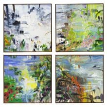 Seasons- Spring, Summer, Fall, Winter, 2001 Oil on canvas, four panels 30 x 30 inches (76.2 x 76.2 cm) each