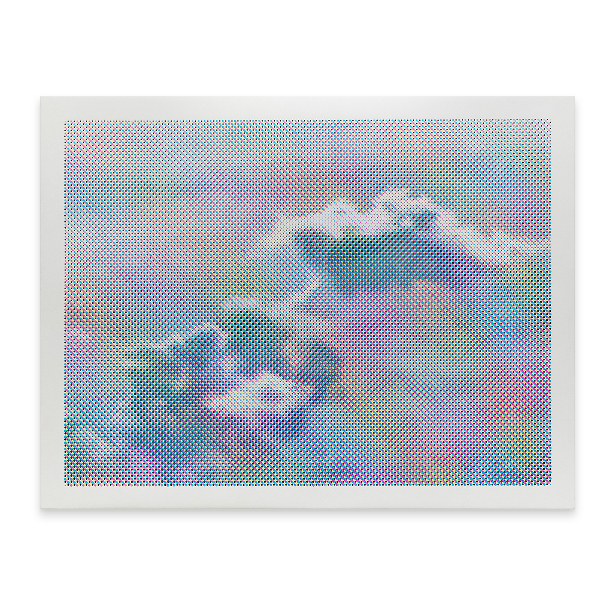 Anne-Karin Furunes Cumulus II, 2022 Acrylic on canvas, perforated 54 x 69 1/4 inches (137 x 176 cm)