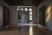 Crystal Images V (Archivo Fortuny c. 1895), 2013, Painted and perforated canvas, 130 x 126 inches (330 x 320 cm)