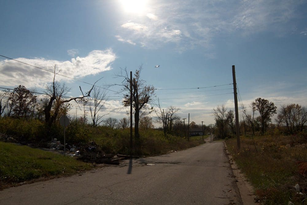 The City & The City: Kinloch Flight Path, 2015, Inkjet print mounted on aluminum, 30 x 45 inches, Edition of 5