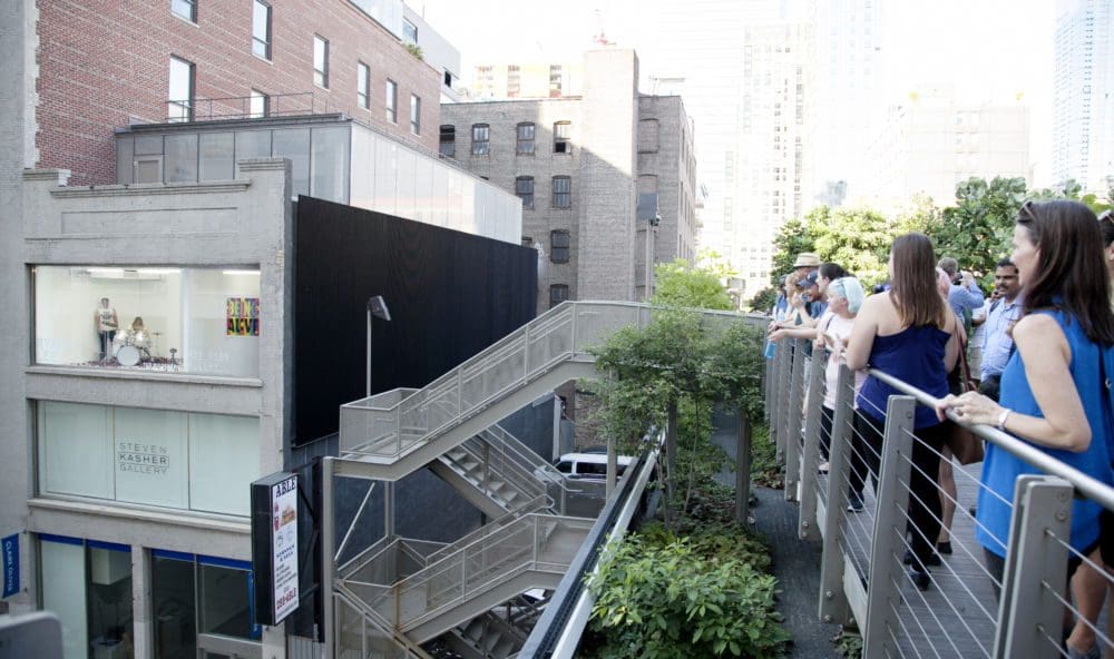View of performance from the High Line