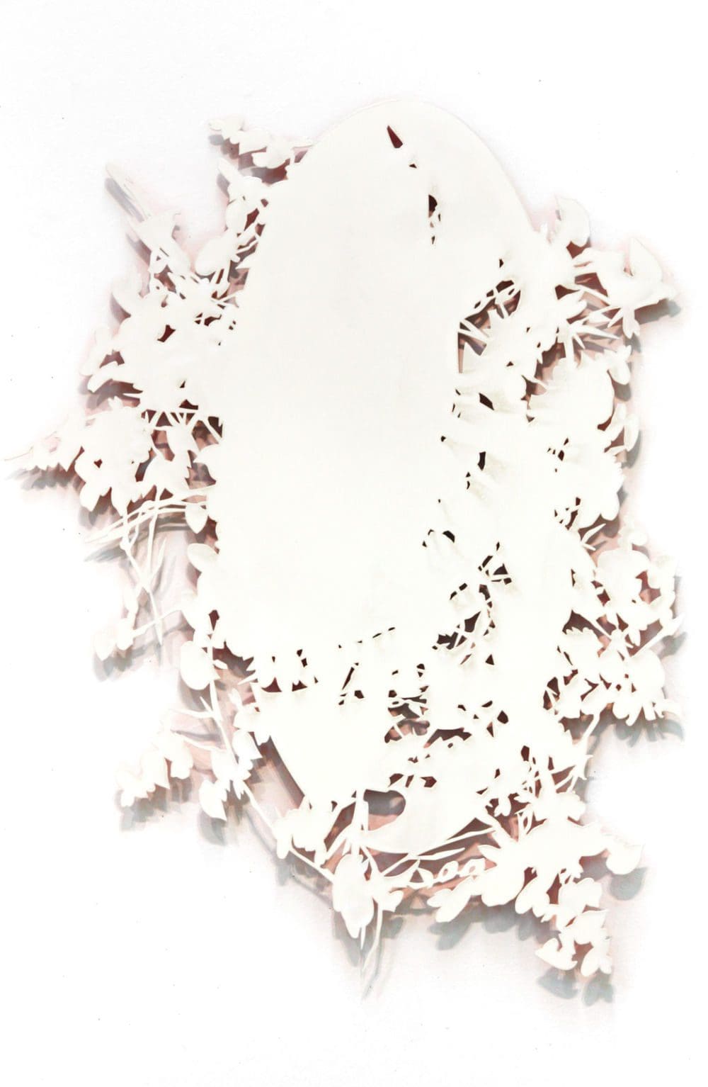 Mirror (Light), 2017, Oil on aluminum, 40 x 31 x 1 inches, Edition of 3