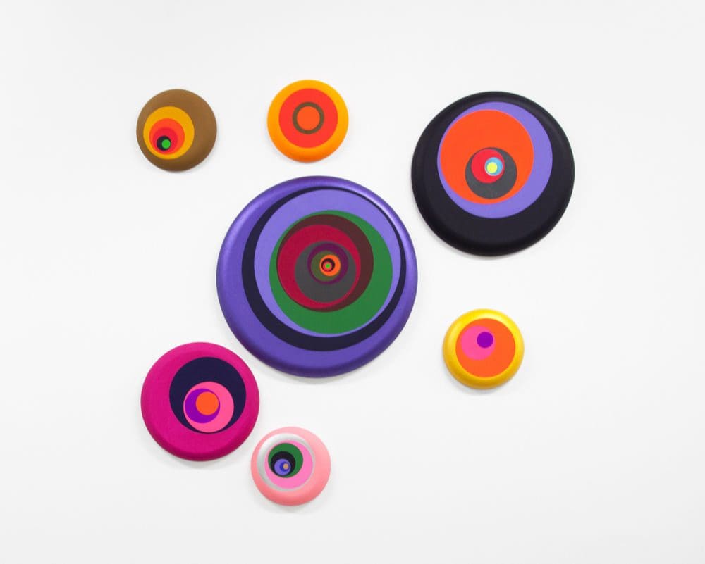 Color Cluster 1, 2017, Acrylic on convex canvas, 42 x 43 inches (106.68 x 111.76 cm)