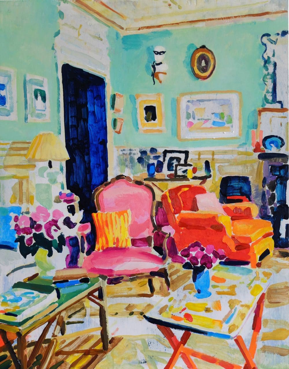 Interior (Hamish), 2017, Oil on canvas, 22 1/2 x 17 7/8 inches (57.2 x 45.4 cm)
