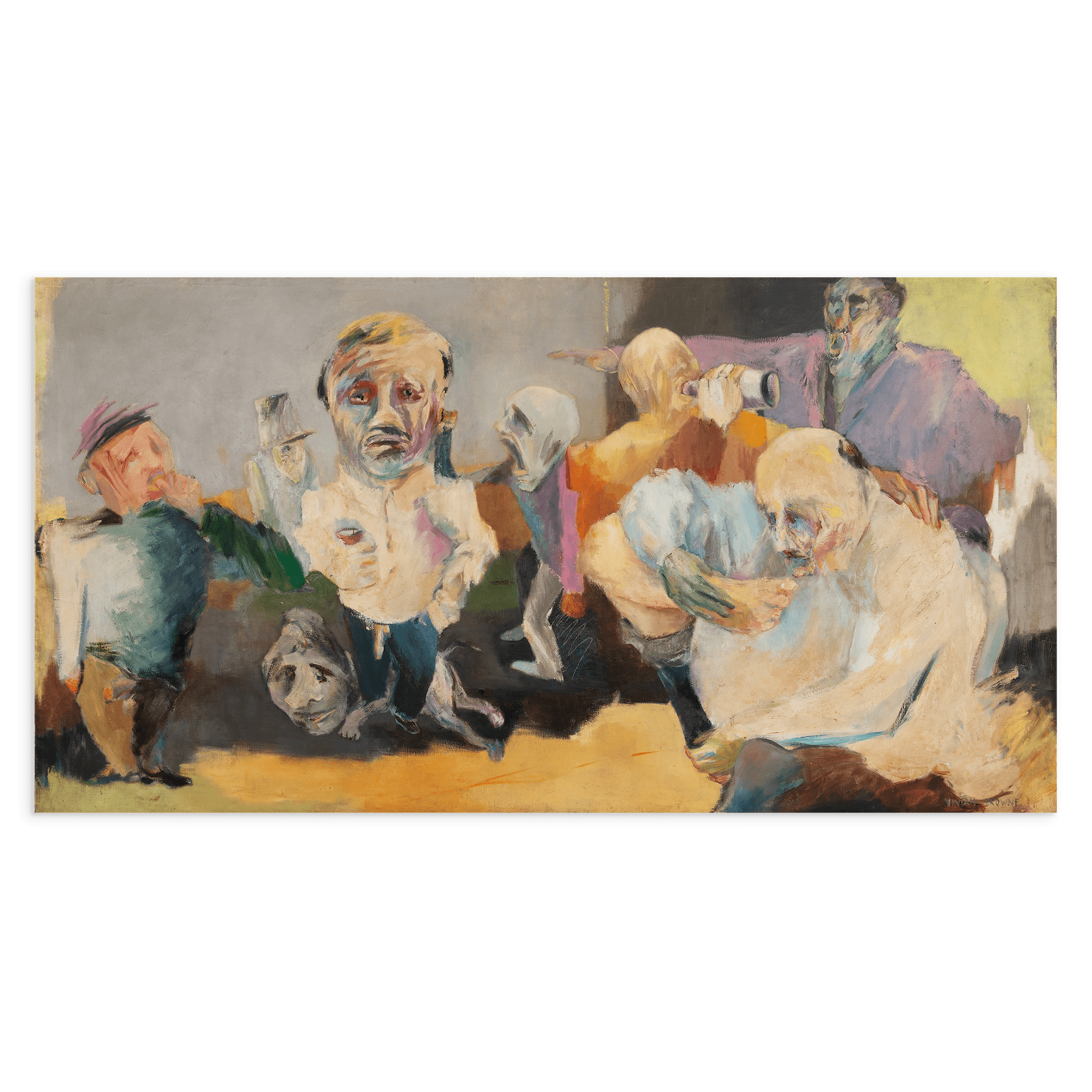 Vivian Browne Seven Deadly Sins, c. 1968 Oil on canvas 59 x 112 inches (151.1 x 284.5 cm)