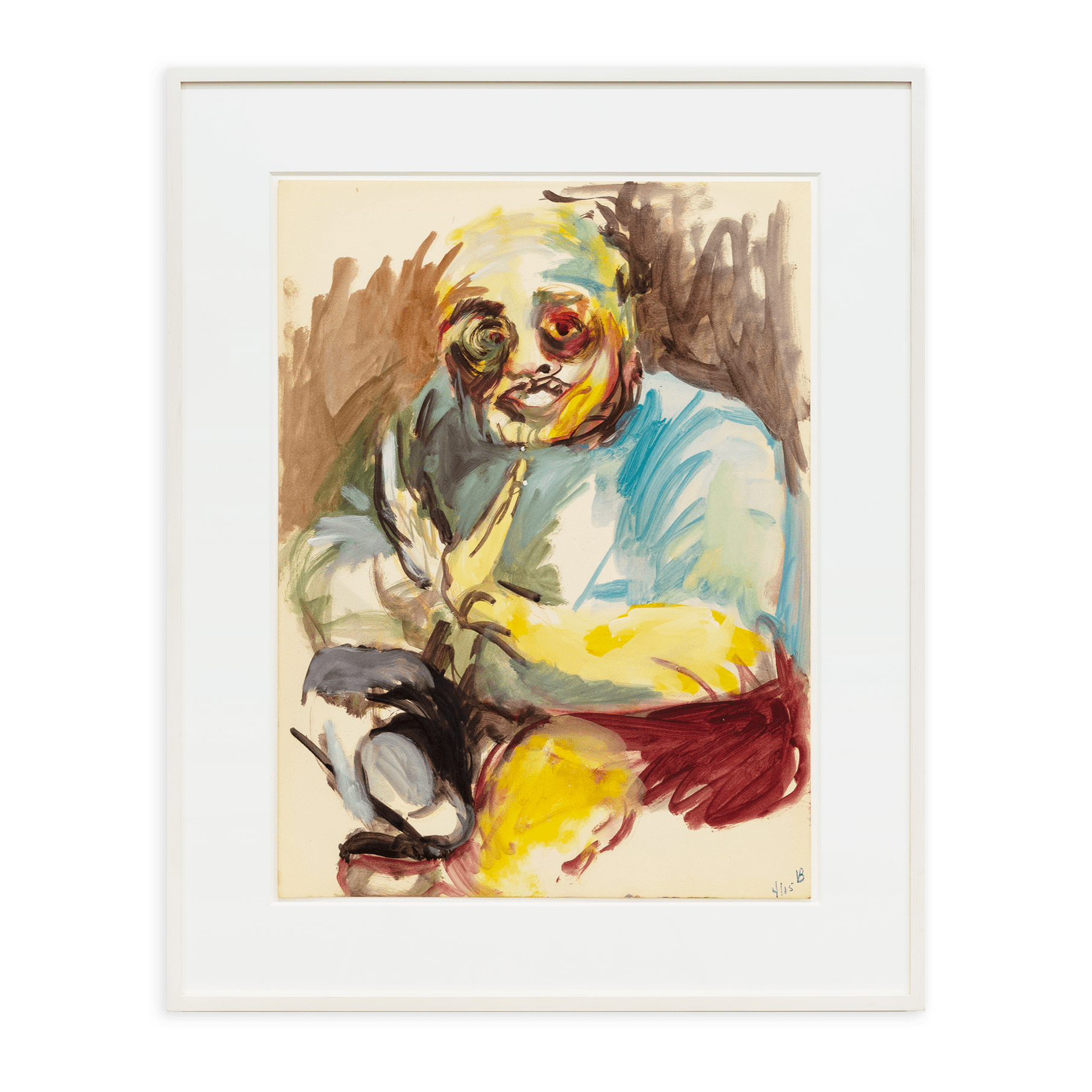 Vivian Browne Little Men #105, c. 1967 Oil on paper 23 3/4 x 17 3/4 inches (60.3 x 45.1 cm)