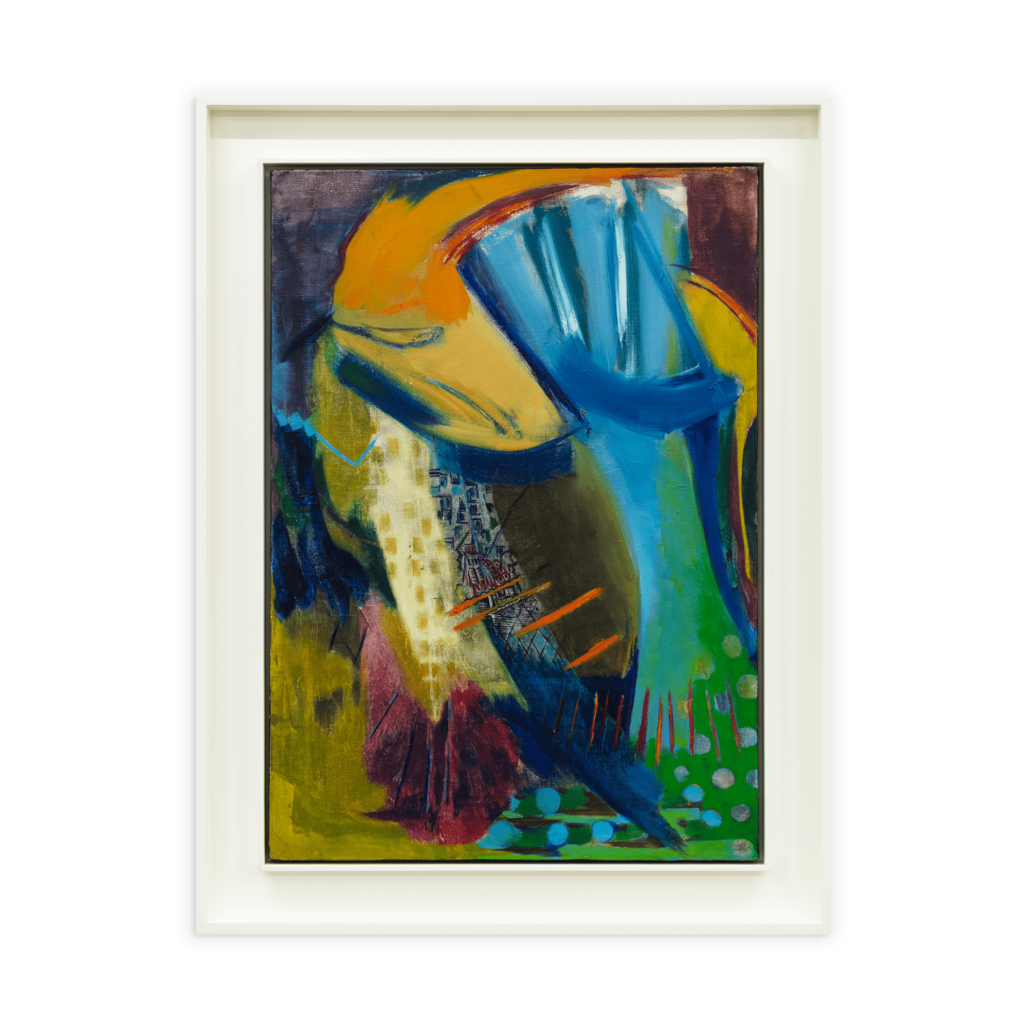 Vivian Browne Abstract #3 from Africa Series, c. 1974 Oil on canvas Unframed Dimensions: 28 x 20 inches (71.1 x 50.8 cm) Framed Dimensions: 33 7/8 x 25 7/8 inches (86 x 65.7 cm)