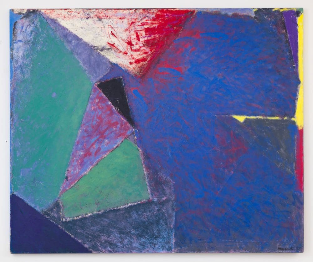 George Miyasaki Roughcreek, 1984-85 Oil, acrylic, and collaged paper on canvas 60 x 72 inches (152.4 x 182.9 cm)