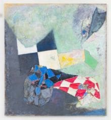 Cloudchief, 1990 Oil, acrylic, and collaged paper on canvas 72 x 66 inches (182.9 x 167.6 cm)