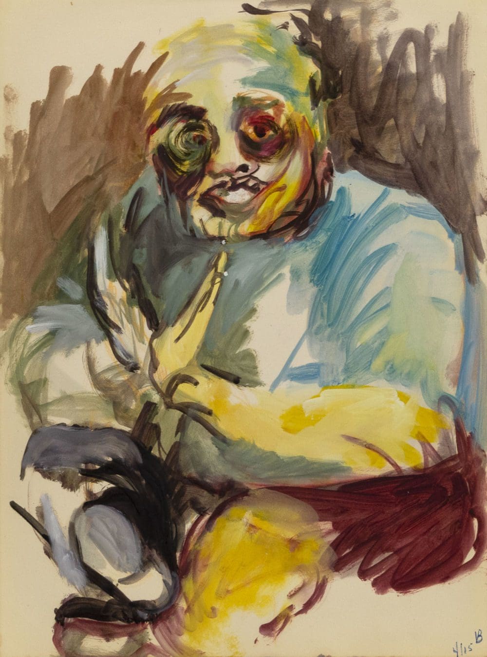 Little Men #105, c. 1967, Acrylic on paper, 23 3/4 x 17 3/4 inches (60.3 x 45.1 cm)