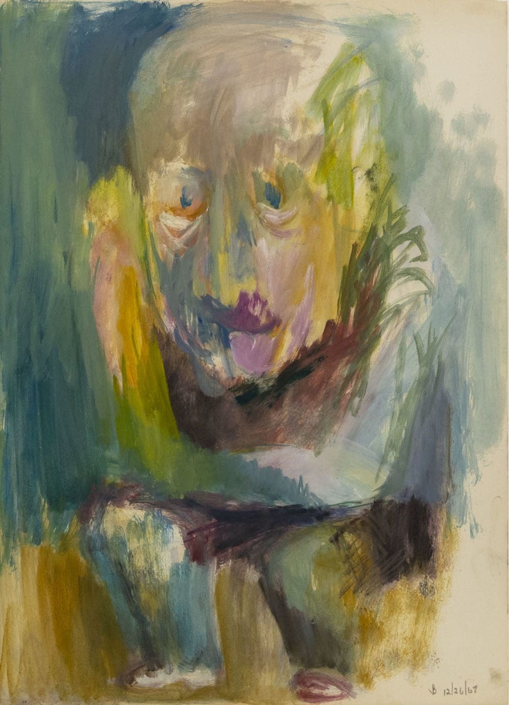 Little Men #92, 1967, Acrylic on paper, 23 3/4 x 17 1/8 inches (60.3 x 43.5 cm)