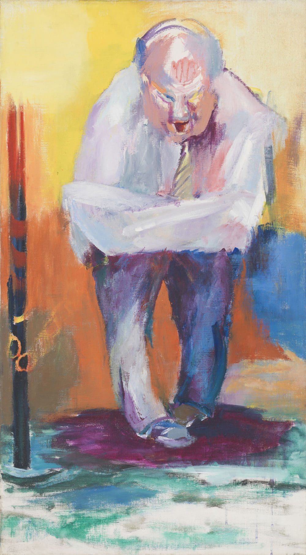 Untitled (Little Man with Arms Crossed), c. 1967, Oil on canvas, 36 x 20 inches (91.4 x 50.8 cm)