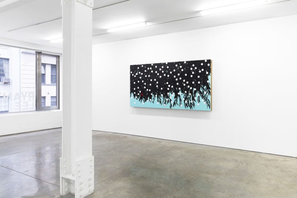 Donald Sultan_Mimosa, Paintings and Drawings installed