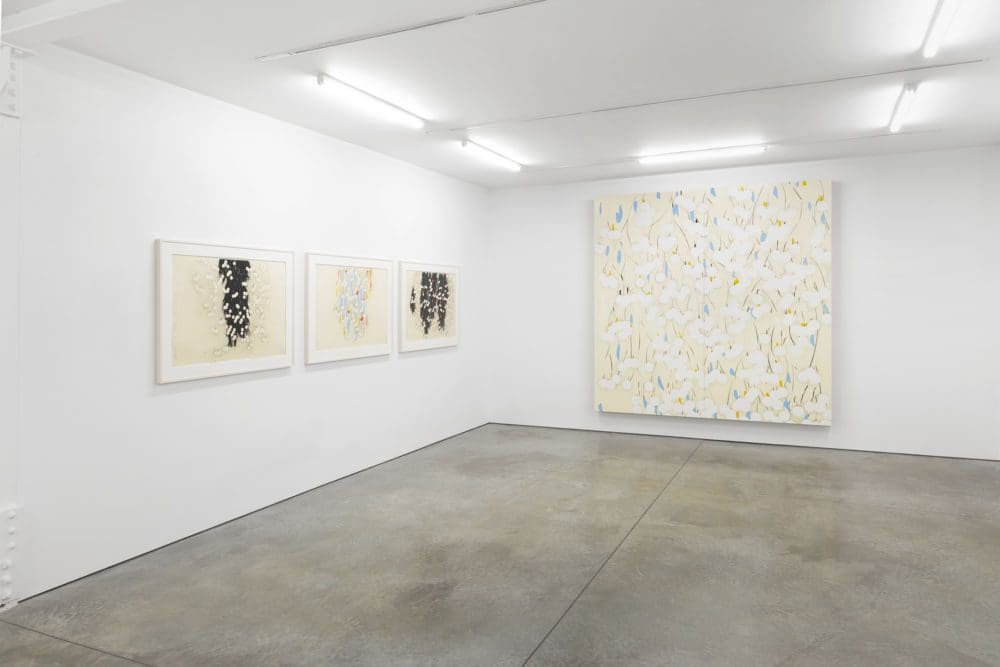 Donald Sultan_Mimosa, Paintings and Drawings installed