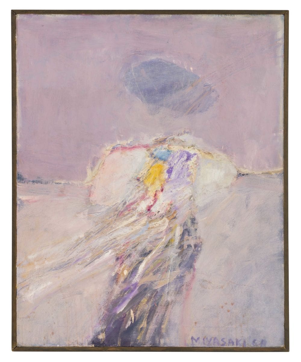 Shoreline #2, 1961, Oil and acrylic on canvas, 30 5/8 x 24 7/8 inches (77.8 x 63.2 cm)