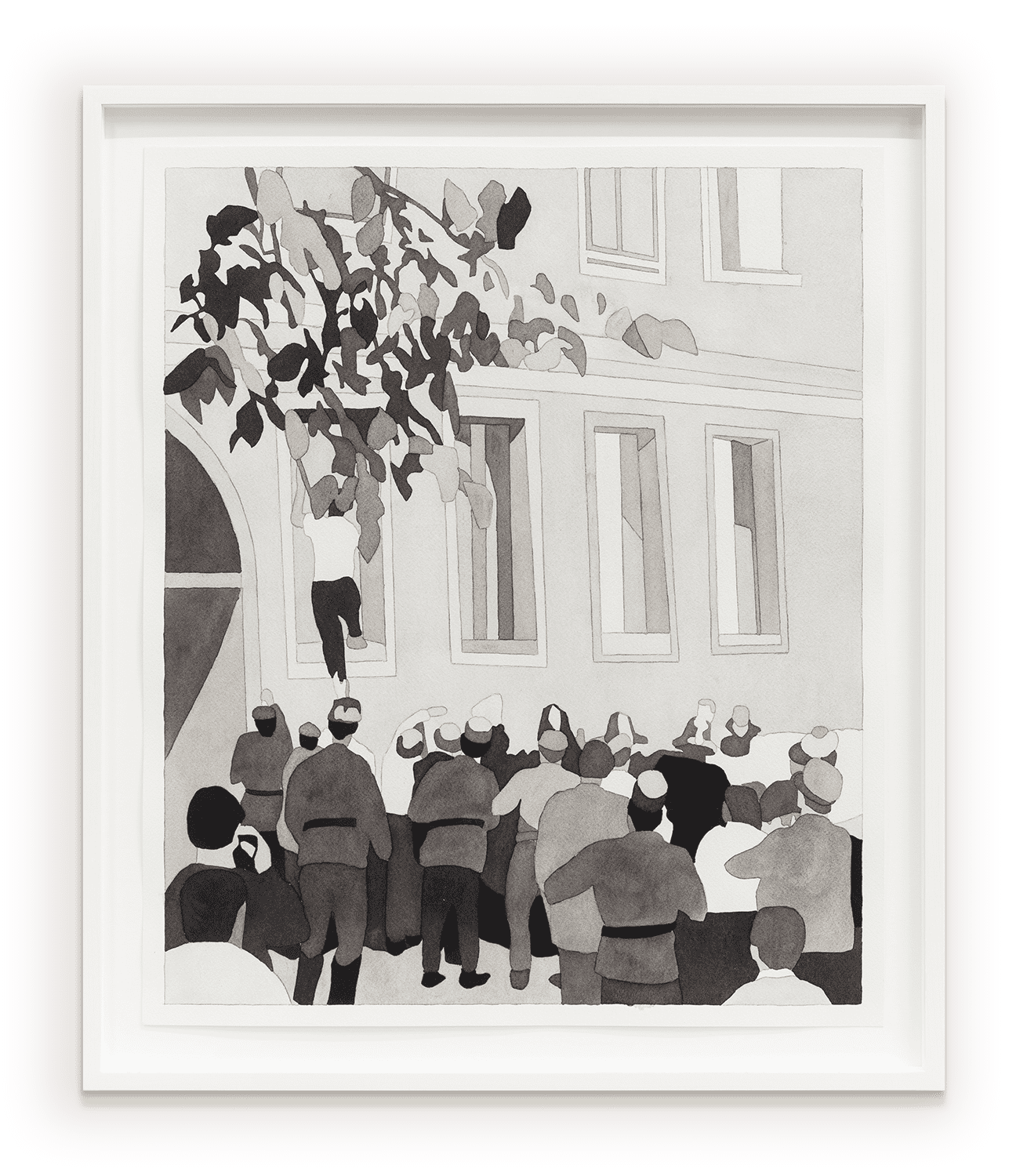 Kota Ezawa Menschenmenge (Crowd) No 4, 2021 Watercolor 20 3/4 x 17 1/2 inches (52.7 x 44.5 cm)