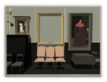 Kota Ezawa Empty Frame, 2015 Duratrans transparency and lightbox 24 x 33 inches (61 x 83.8 cm) Edition of 5