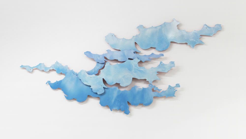 Katy Stone Archipelago 2, 2020 Oil on aluminum 28 x 60 x 2 inches (71.1 x 152.4 x 5.1 cm) Edition of 2