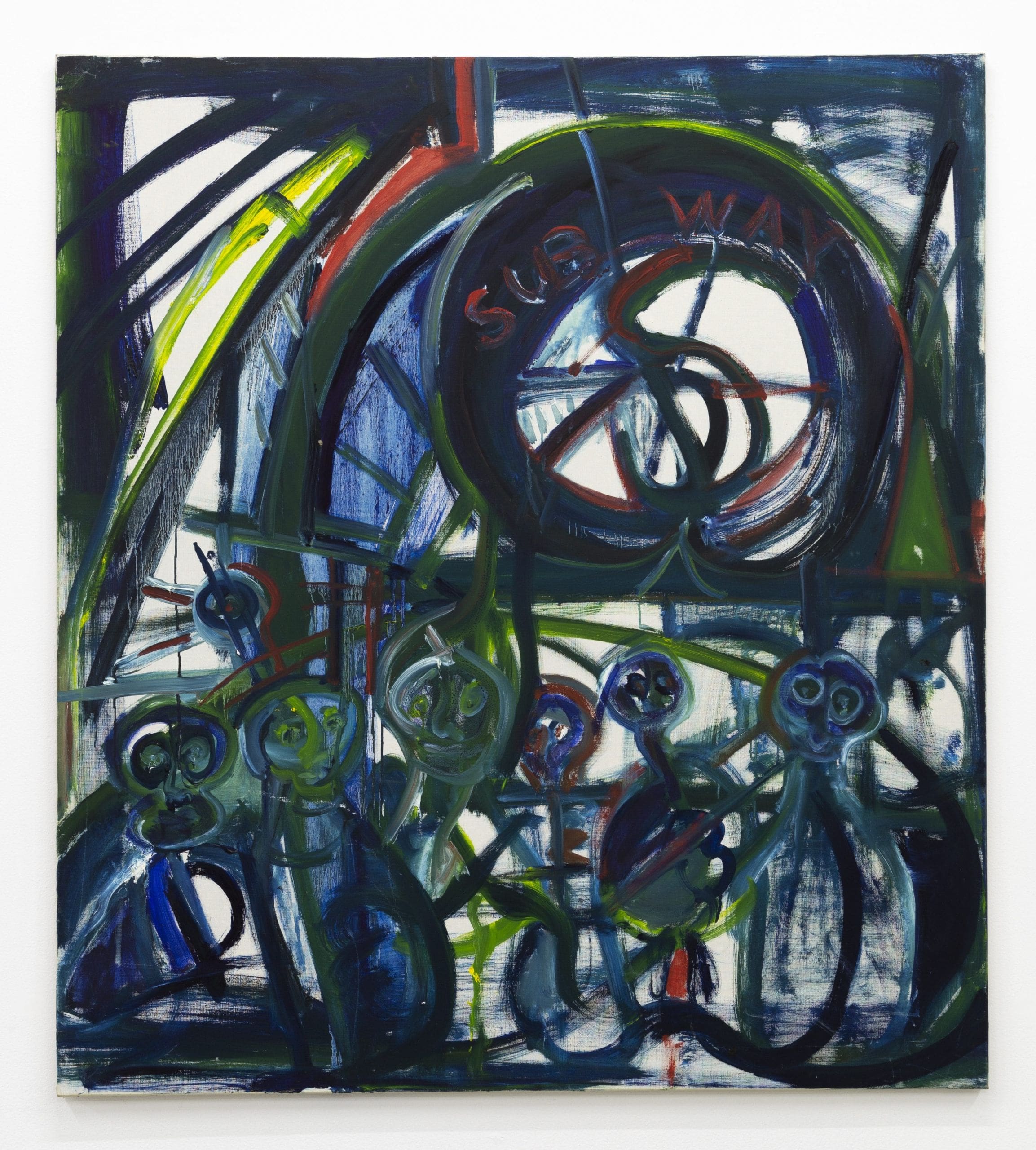 Untitled (Subway), 1972 Acrylic on linen 47 x 42 inches (119.4 x 106.7 cm)