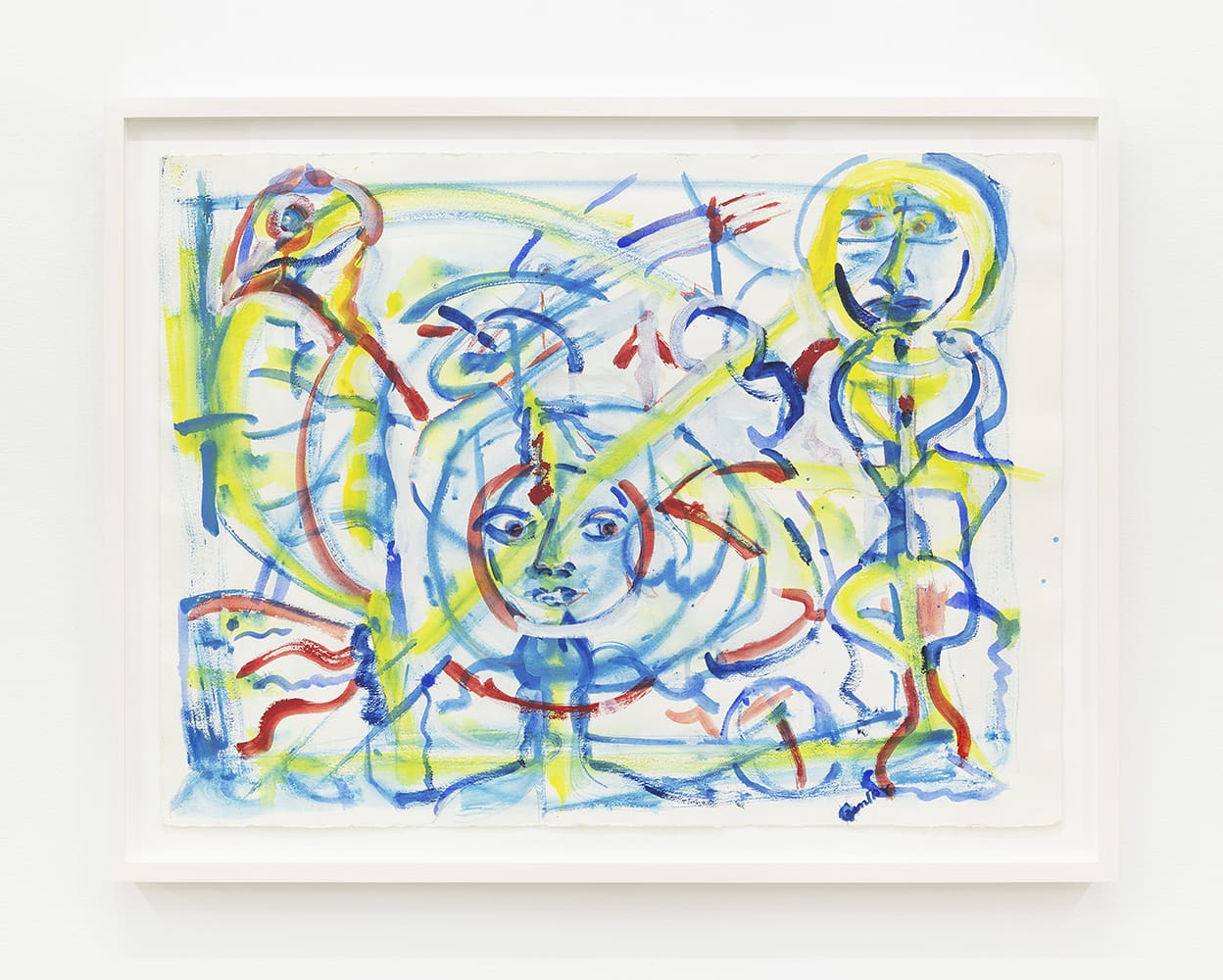 Herbert Gentry En Face, 1987 Gouache on paper 22 1/8 x 29 7/8 inches (56.2 x 75.9 cm)