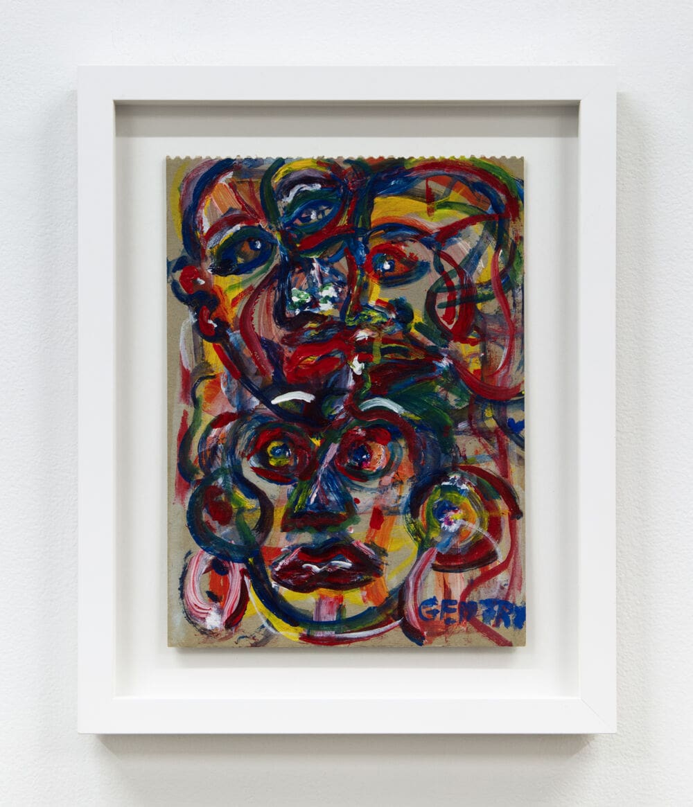 Herbert Gentry Three Ways, 1994 Acrylic on board 11 1/2 x 8 1/4 inches (29.2 x 21 cm)