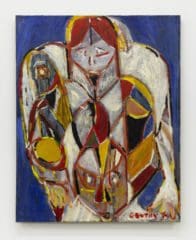 Mask (Woman with Child), 1959 Oil on linen 32 x 25 1/2 inches (81.3 x 64.8 cm)