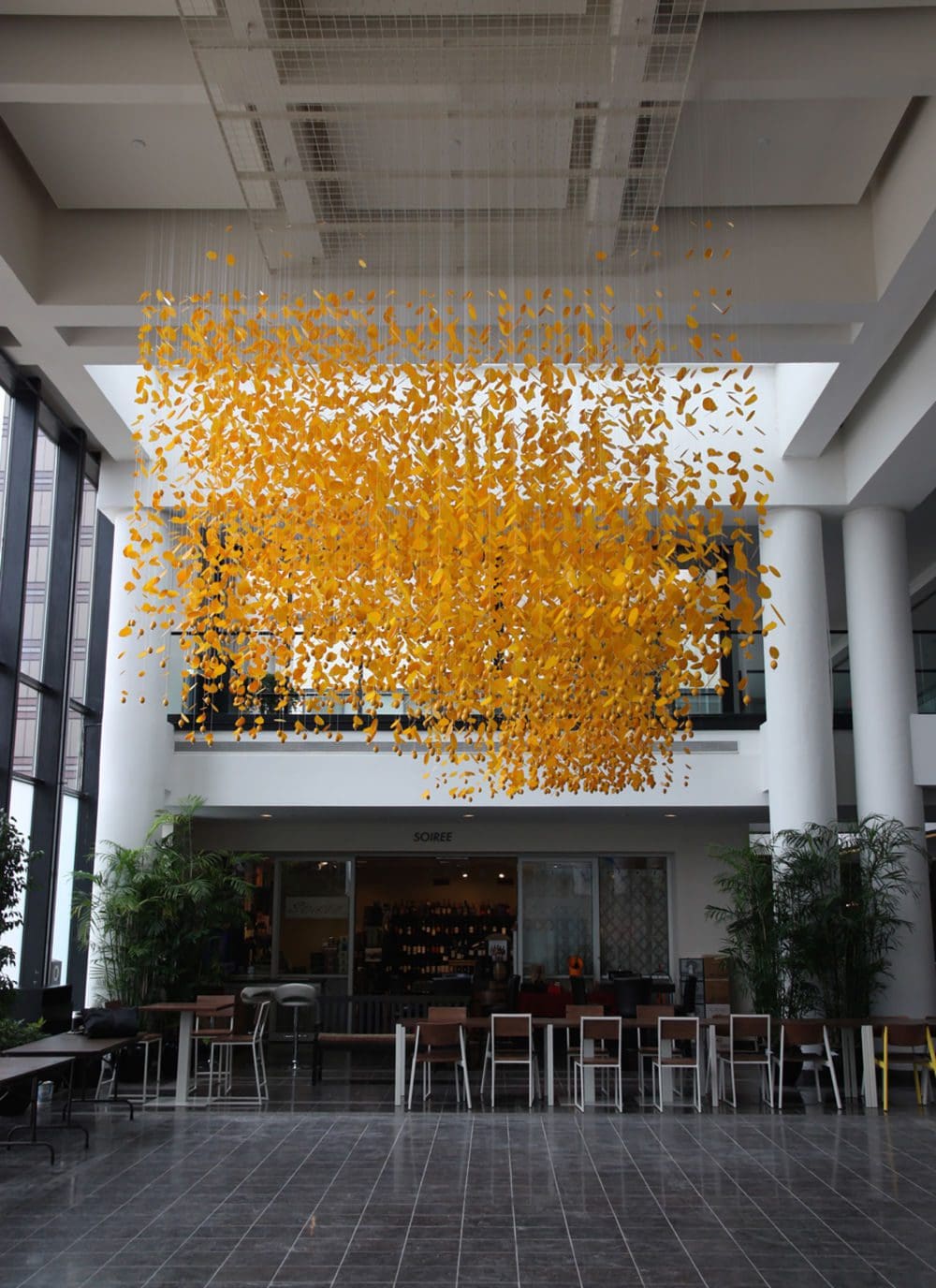 Installation view of Yellow Current, 2018
