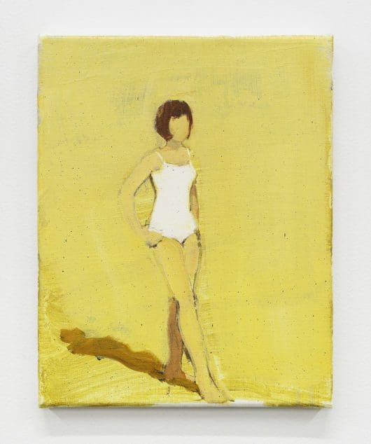 Gideon Rubin Untitled (White Bathing Suit), 2017 Oil on canvas 11 7/8 x 9 3/4 inches (30.2 x 24.8 cm)