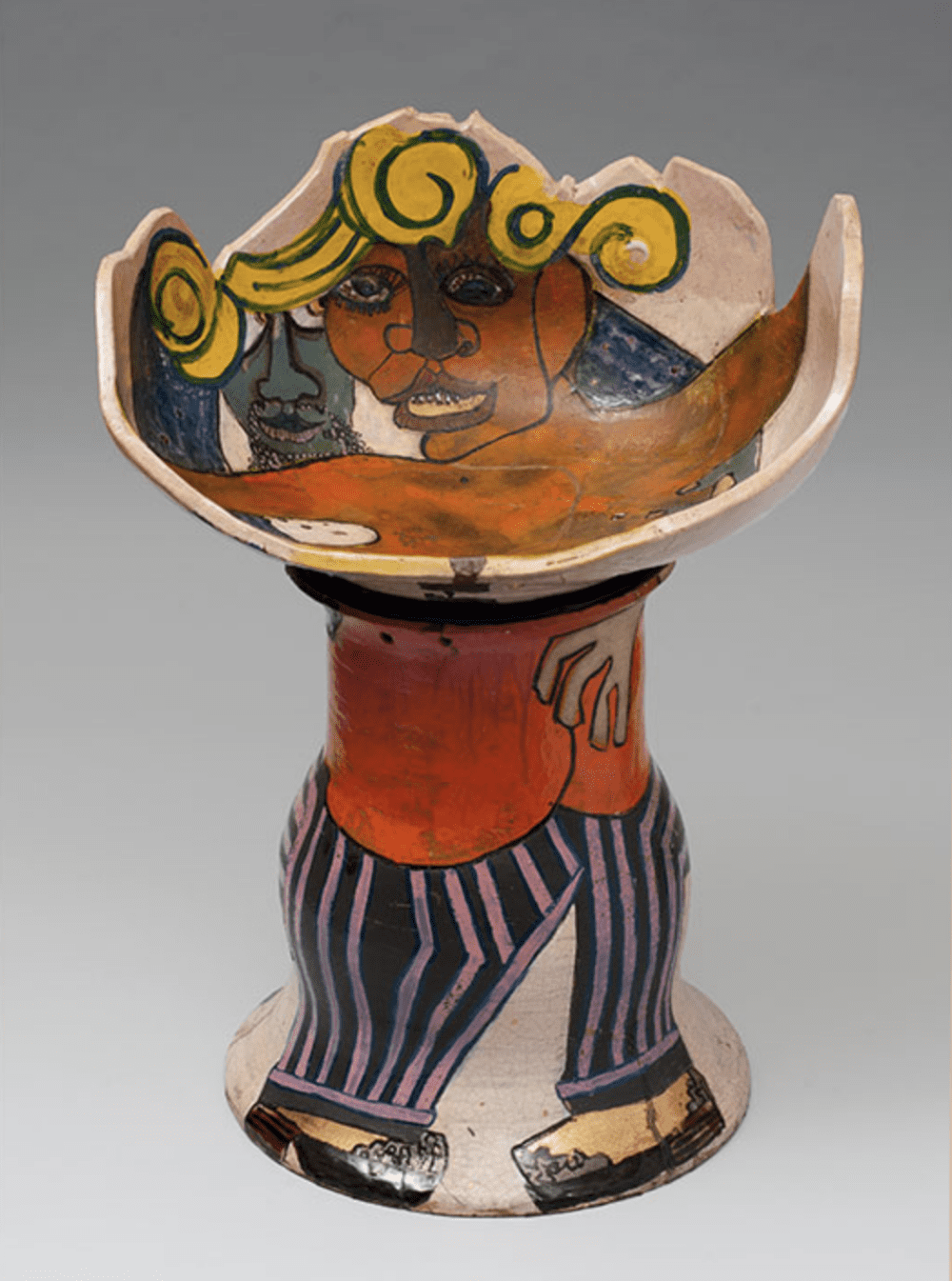 El Pimpo's Chair, 1970. Raku clay, 31 × 21 × 18 in. (78.7 × 53.3 × 45.7 cm)