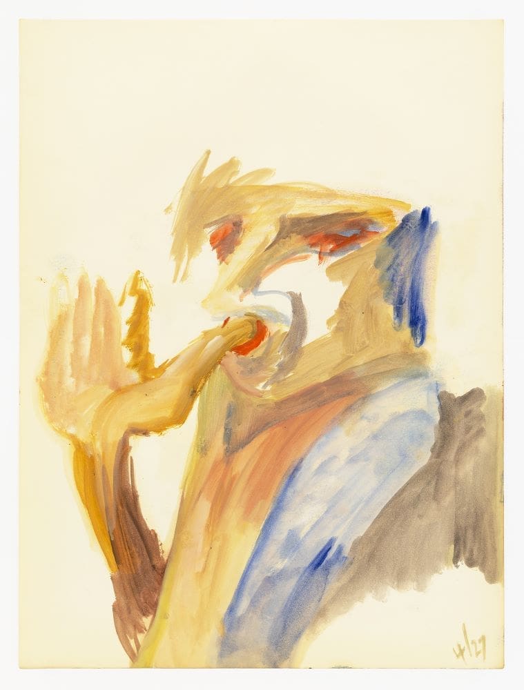 Vivian Browne Little Men #91, c. 1966 Oil on paper 23 3/4 x 17 3/4 inches (60.3 x 45.1 cm)