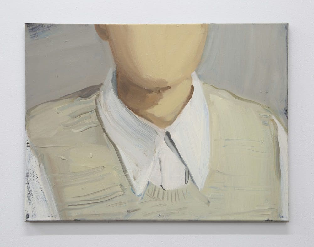 Gideon Rubin White Collar, 2021 Oil on canvas 17 7/8 x 24 inches (45.4 x 61 cm)