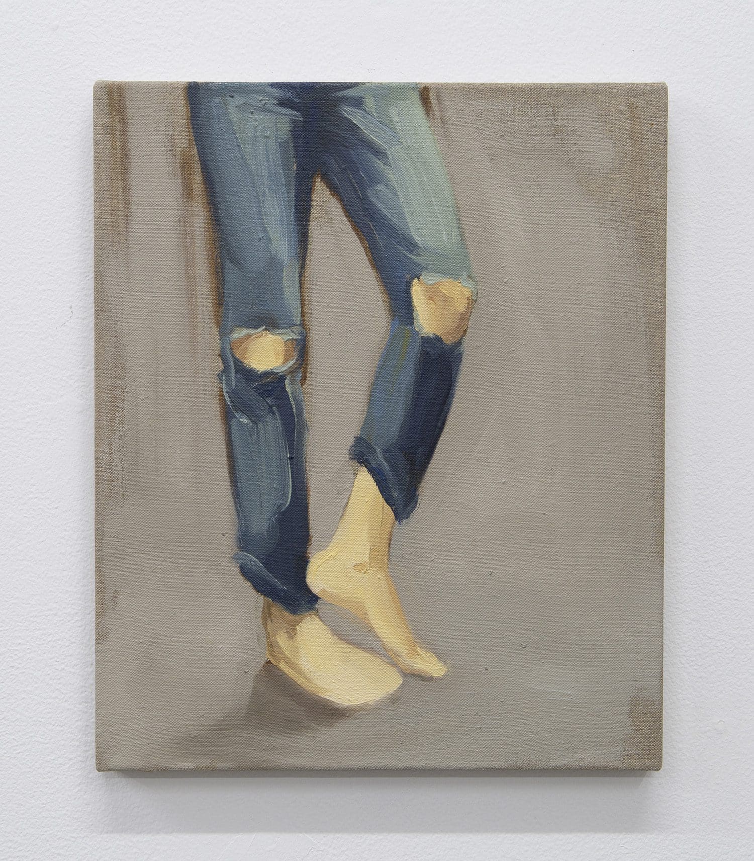 Gideon Rubin Jeans, 2021 Oil on linen 12 x 10 inches (30.5 x 25.4 cm)
