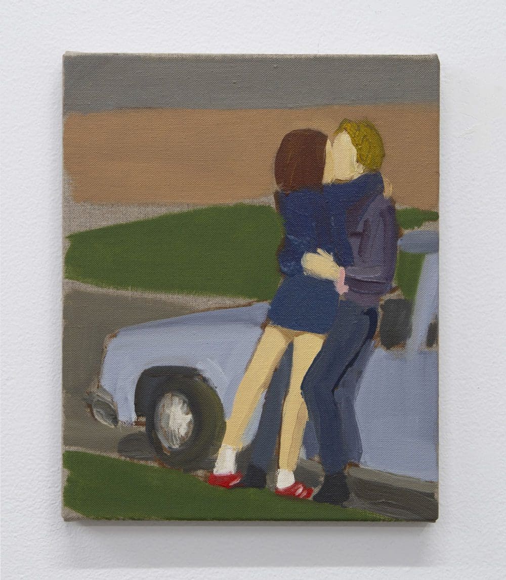Gideon Rubin A Kiss, 2021 Oil on linen 10 1/8 x 8 1/8 inches (25.7 x 20.6 cm)
