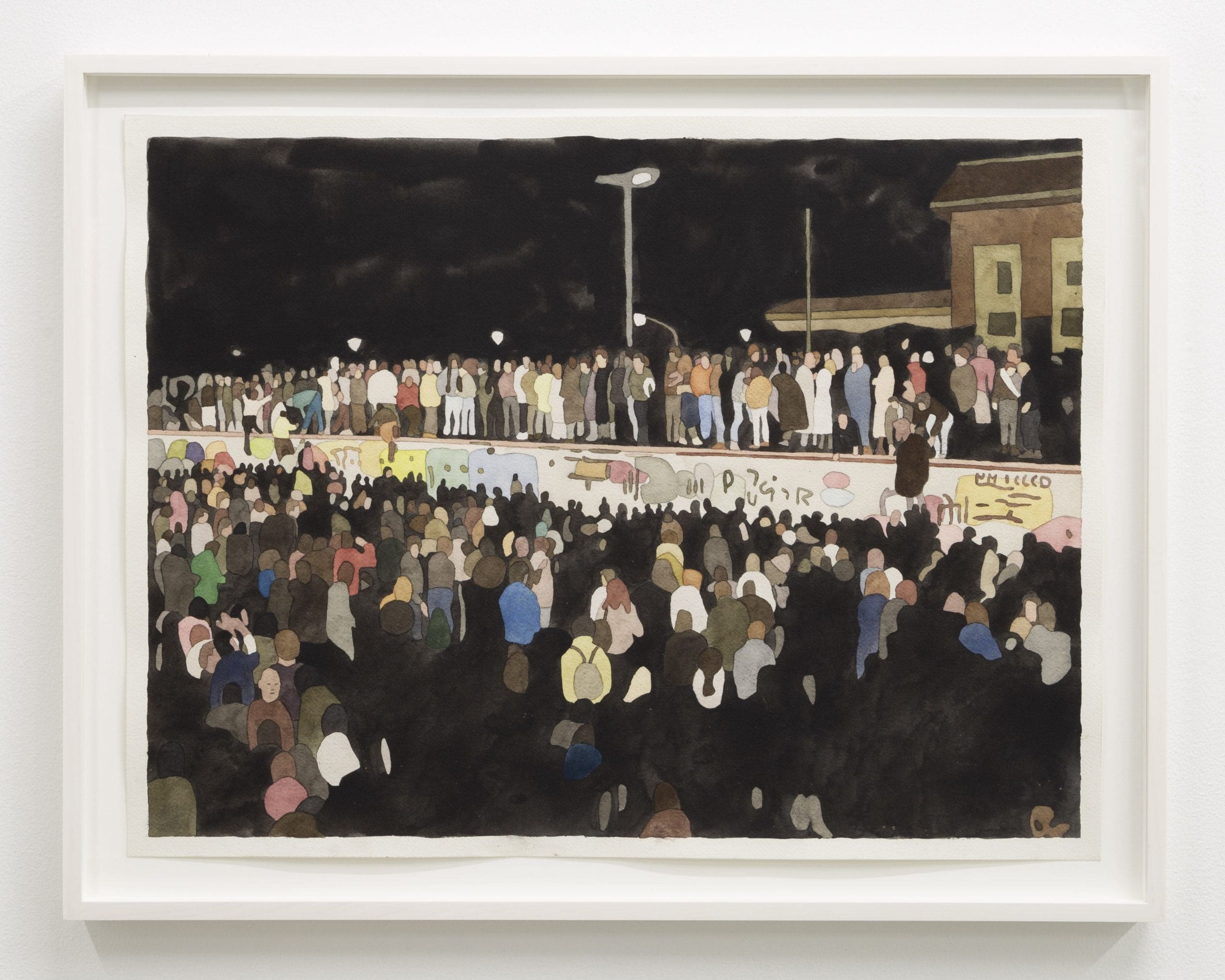 Kota Ezawa Menschenmenge (Crowd) No 3, 2021 Watercolor 17 1/2 x 23 inches (44.5 x 58.4 cm)
