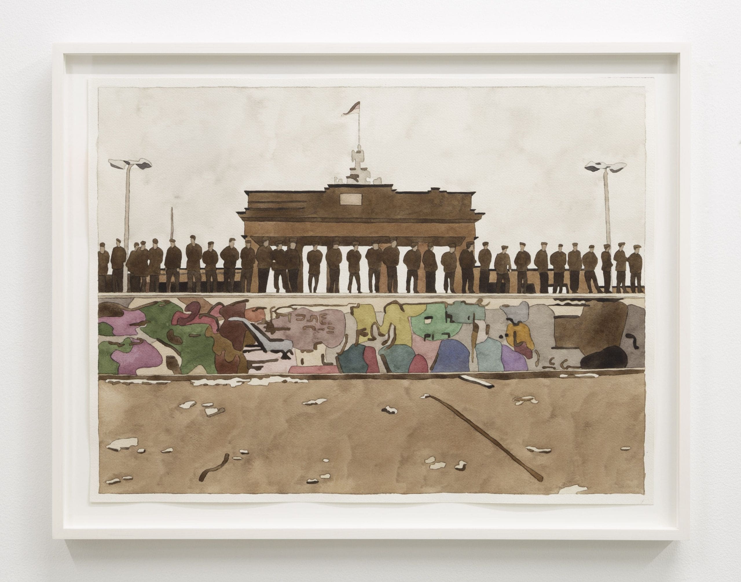 Kota Ezawa Brandenburger Tor (Brandenburg Gate) No 2, 2021 Watercolor 17 1/4 x 22 3/4 inches (43.8 x 57.8 cm)