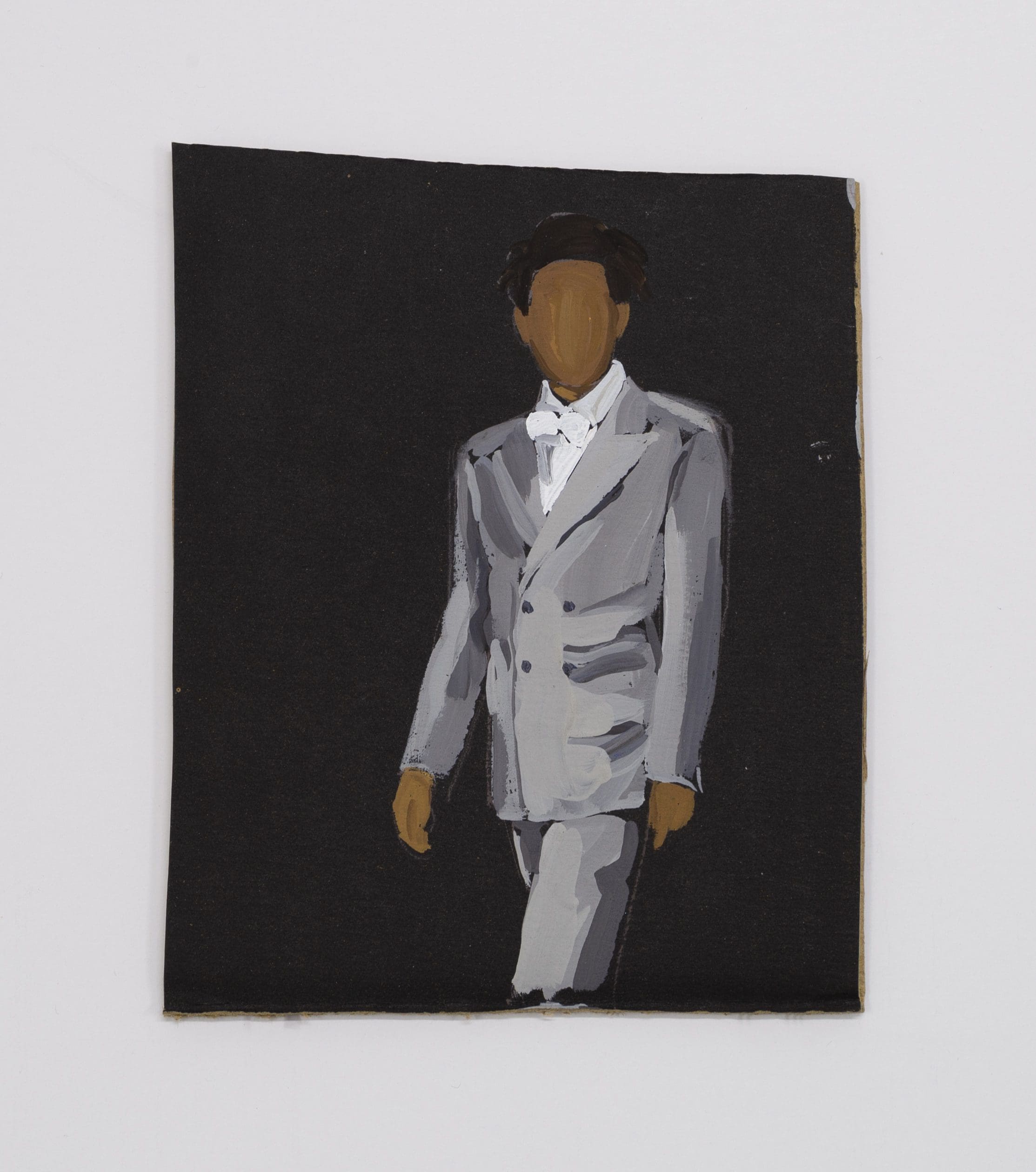 White Bow, 2021 Gouache 5 1/2 x 4 1/3 inches (14 x 11 cm)