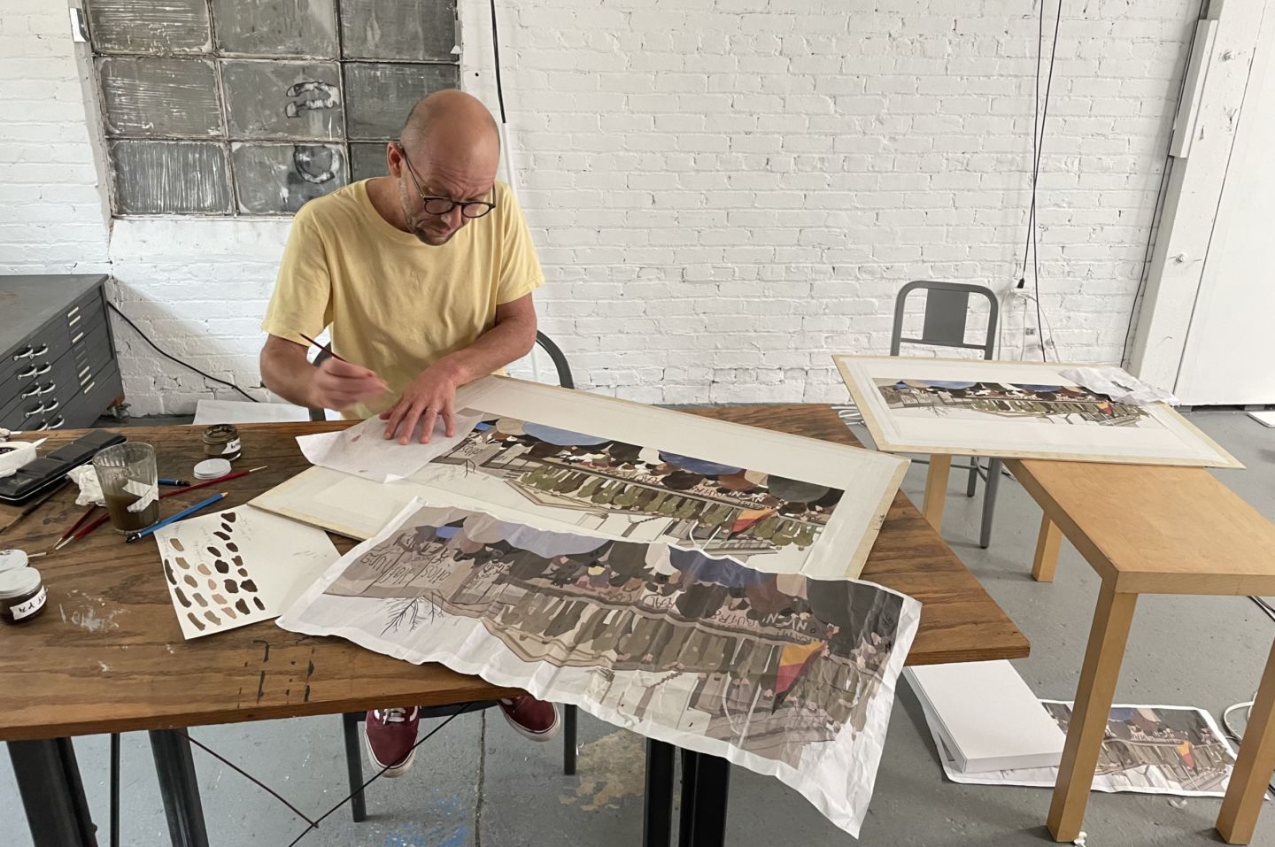 Kota Ezawa in his studio, 2021