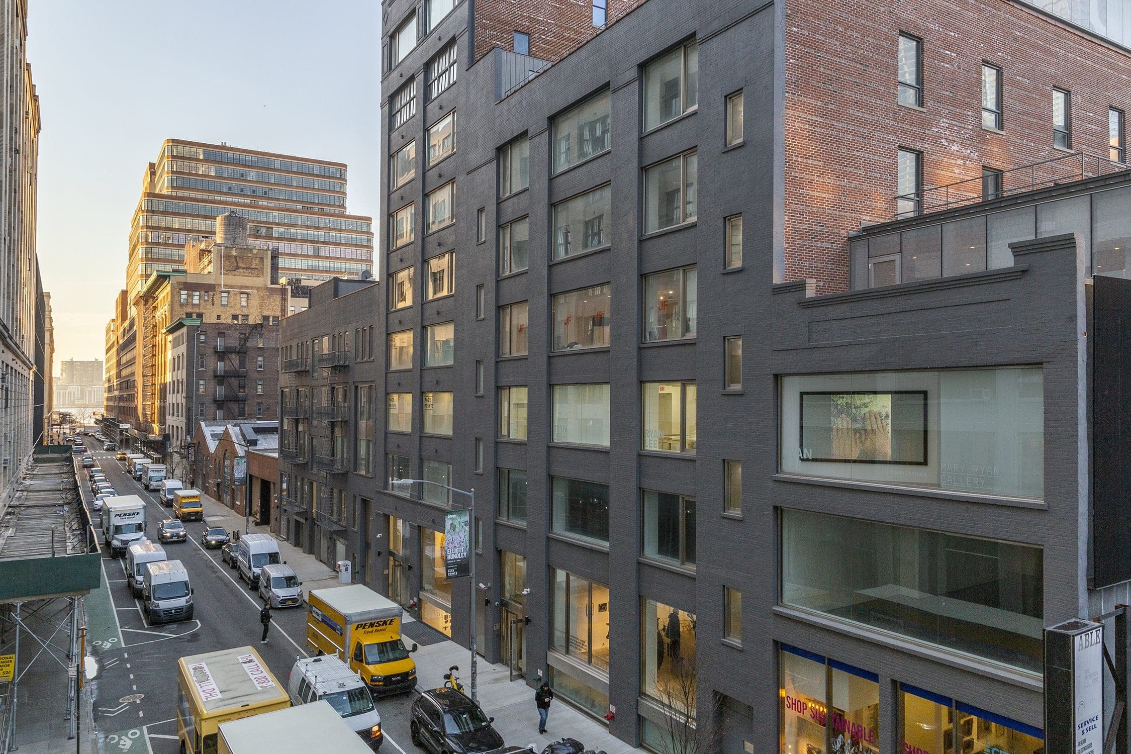 View of Block Out the Sun, 2021 from the High Line at 26th Street