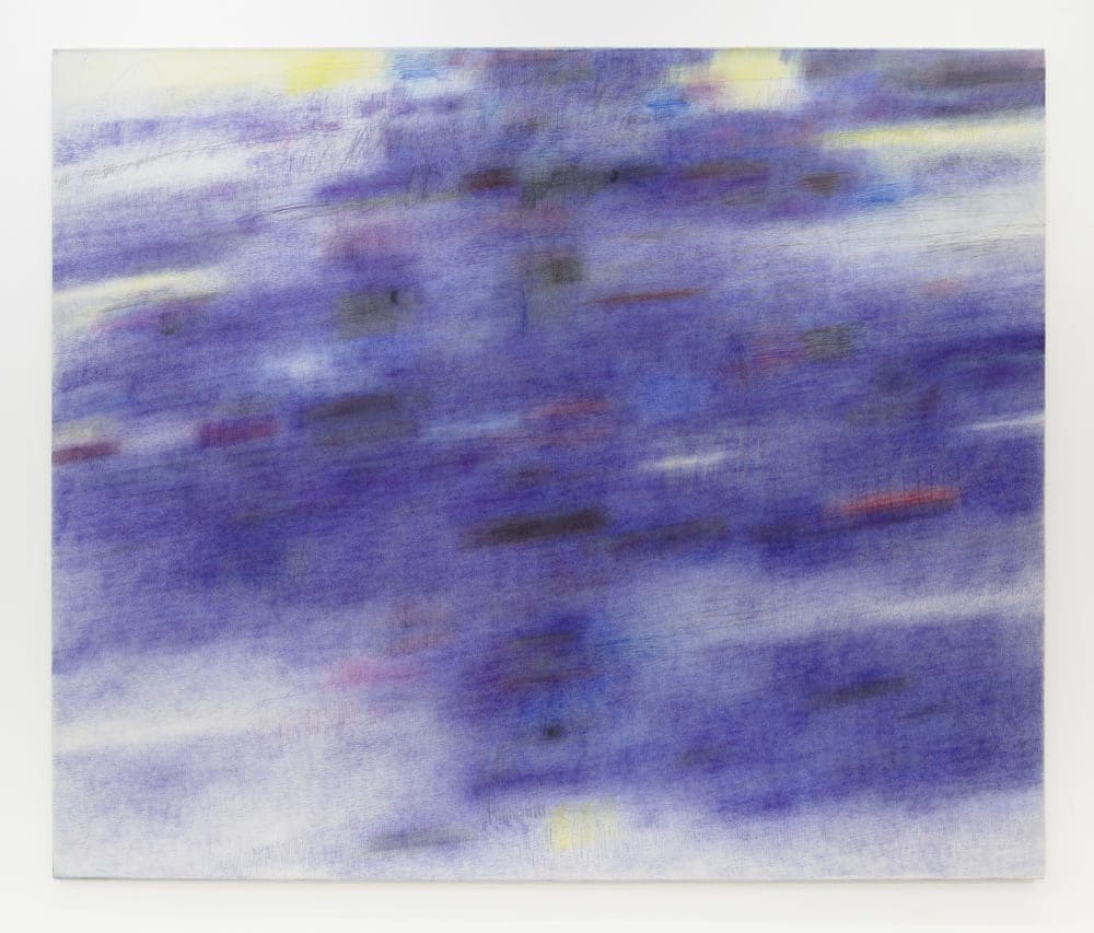 Angiola Gatti Untitled (Senza titolo), 2014-2021 Ballpoint pen, colored pencil, and oil stick on canvas 84 1/2 x 102 1/4 inches (214.6 x 259.7 cm)