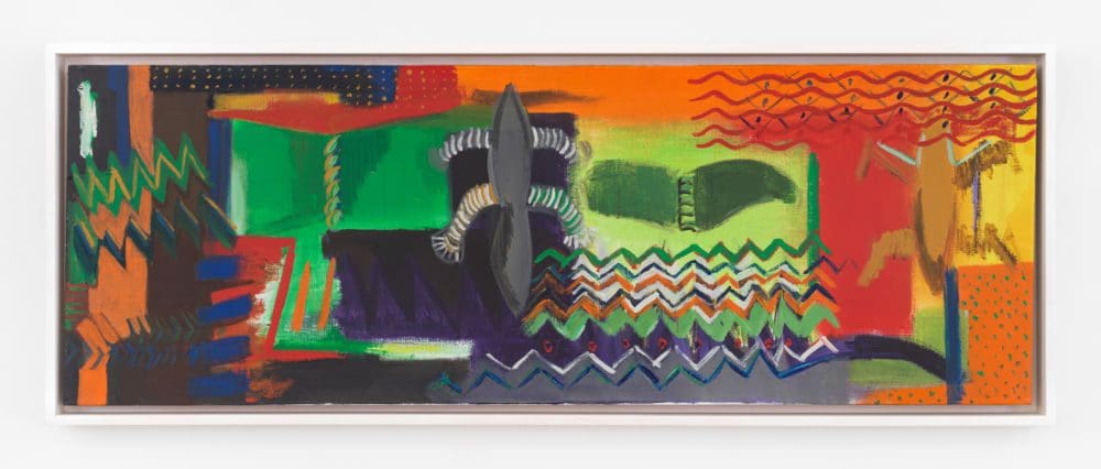 Vivian Browne Shango Kingdom, 1972 Acrylic on canvas 17 1/2 x 48 3/4 inches (44.5 x 123.8 cm)