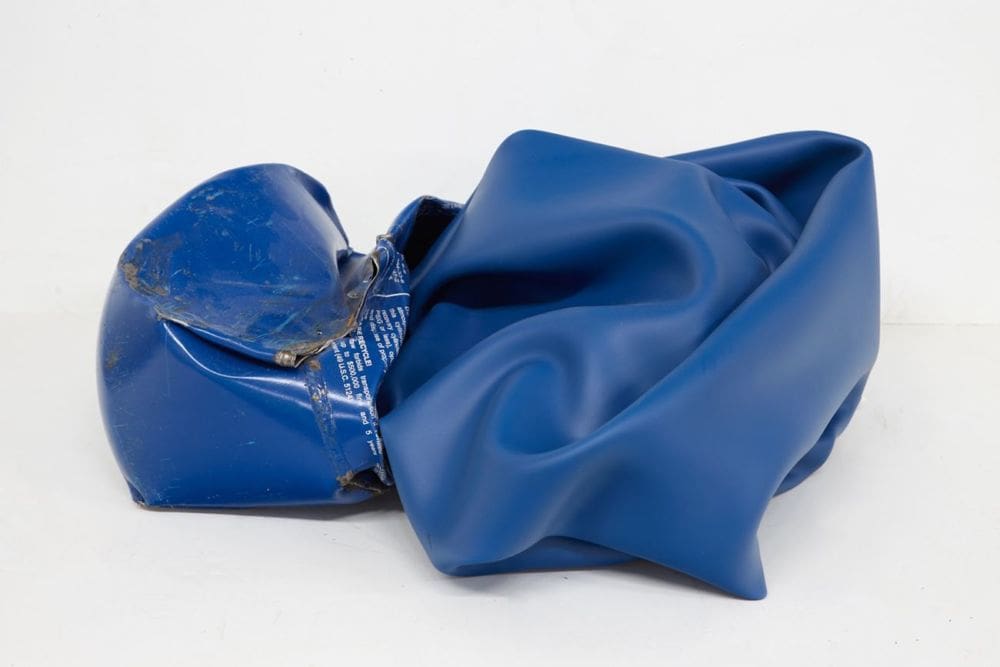 Kennedy Yanko, SK4, 2020, Paint skin, and metal, 7 x 16 x 15 inches (17.8 x 40.6 x 38.1 cm)